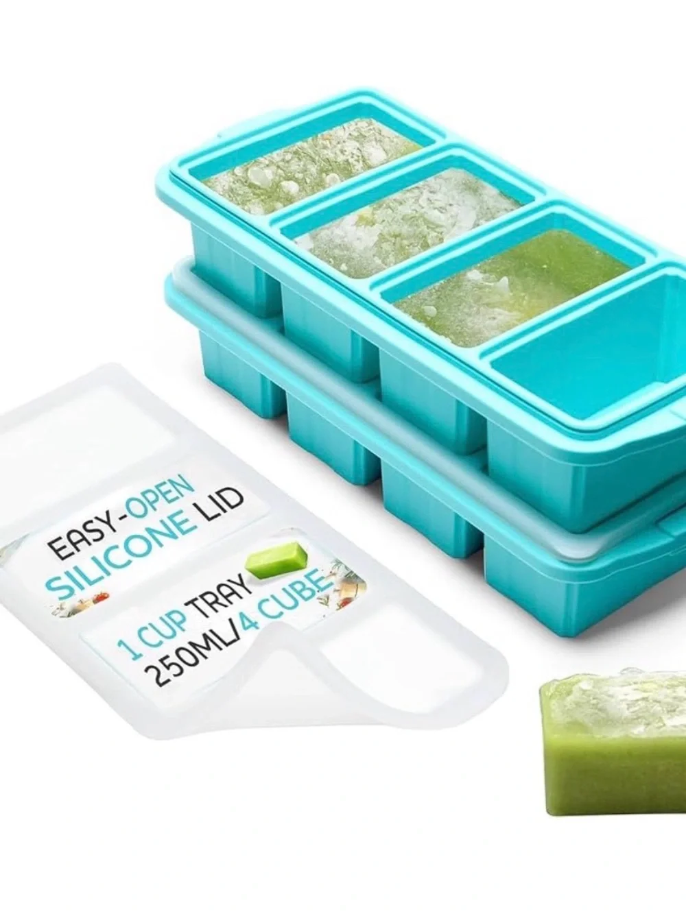 Soup Freezer Tray Set in Turquoise